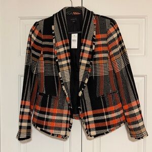 Ann Taylor Fall Tweed Plaid Blazer